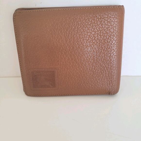 Burberry Wallet Brown Bifold Card Bill Holder Leather Compact Vintage Leather - Picture 1 of 14